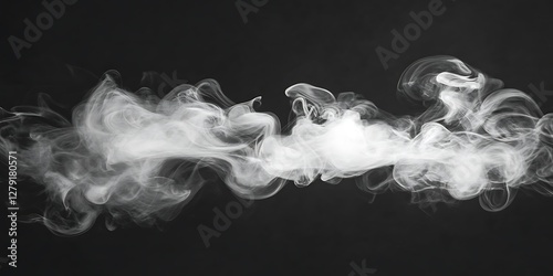 Abstract Smoke Clouds on Dark Background photo