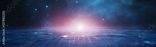 A futuristic image depicting an alien language translator featuring holographic elements.