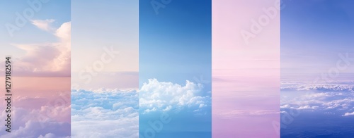 Serene Skies A Pastel Panorama of Cloudscapes