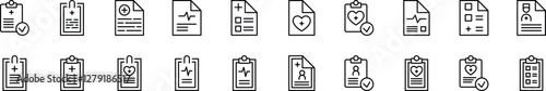 Doctor Prescription Related Icon Set. Editable Stroke. Perfect for Web Sites, Books, Cards, Apps