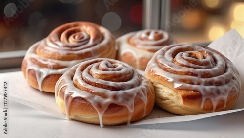 sweet bun with chocolate