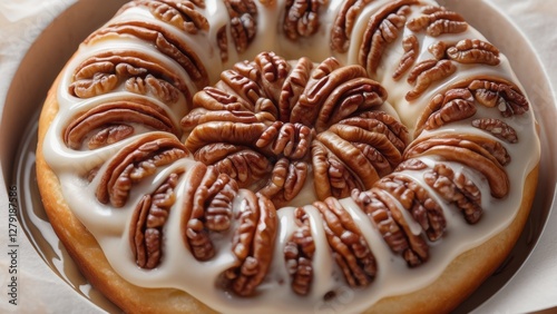 sweet bun with chocolate