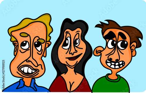Illustración de un trio