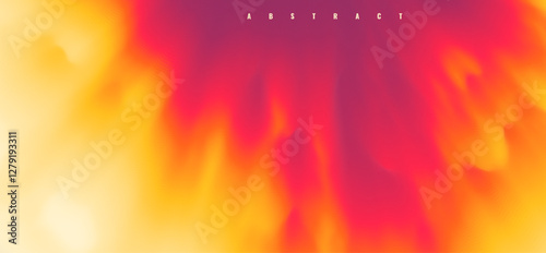 Flame of burning fire. Abstract background with dynamic effect. Design with bright gradients. Illustration for cover, card, postcard, interior design, decor or print.