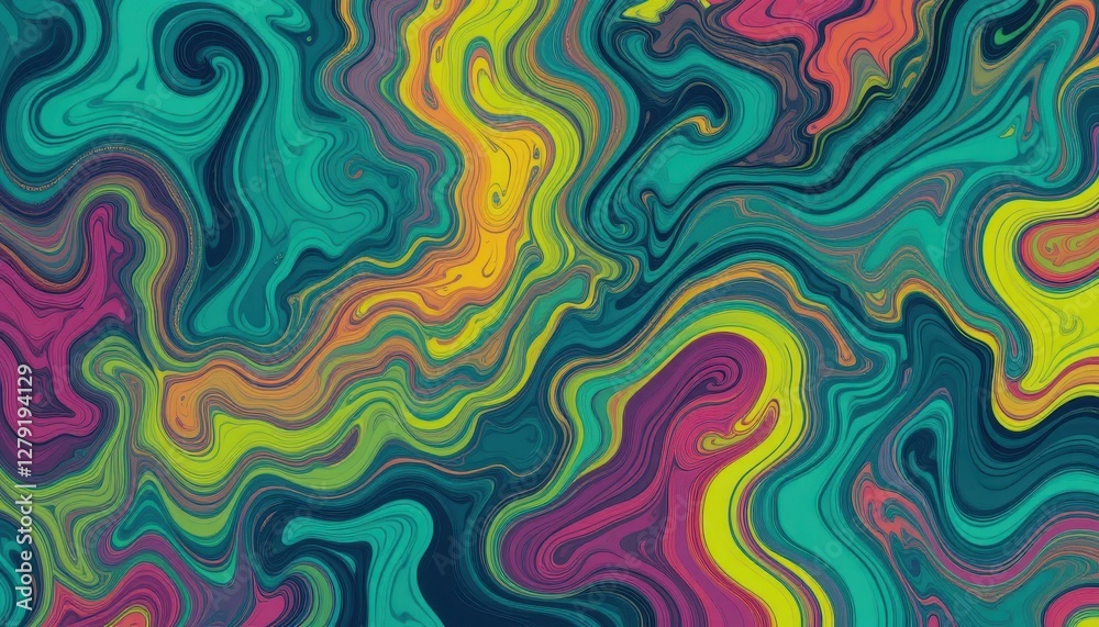 Colorful Abstract Swirling Patterns in Vibrant Tones and Shades Colorful Abstract Swirling Patterns in Vibrant Tones and Shades