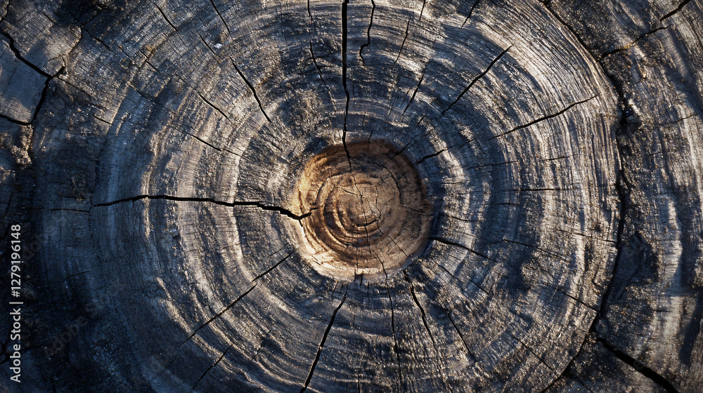 Fototapeta premium A Close Up Image of a Tree Trunk Section