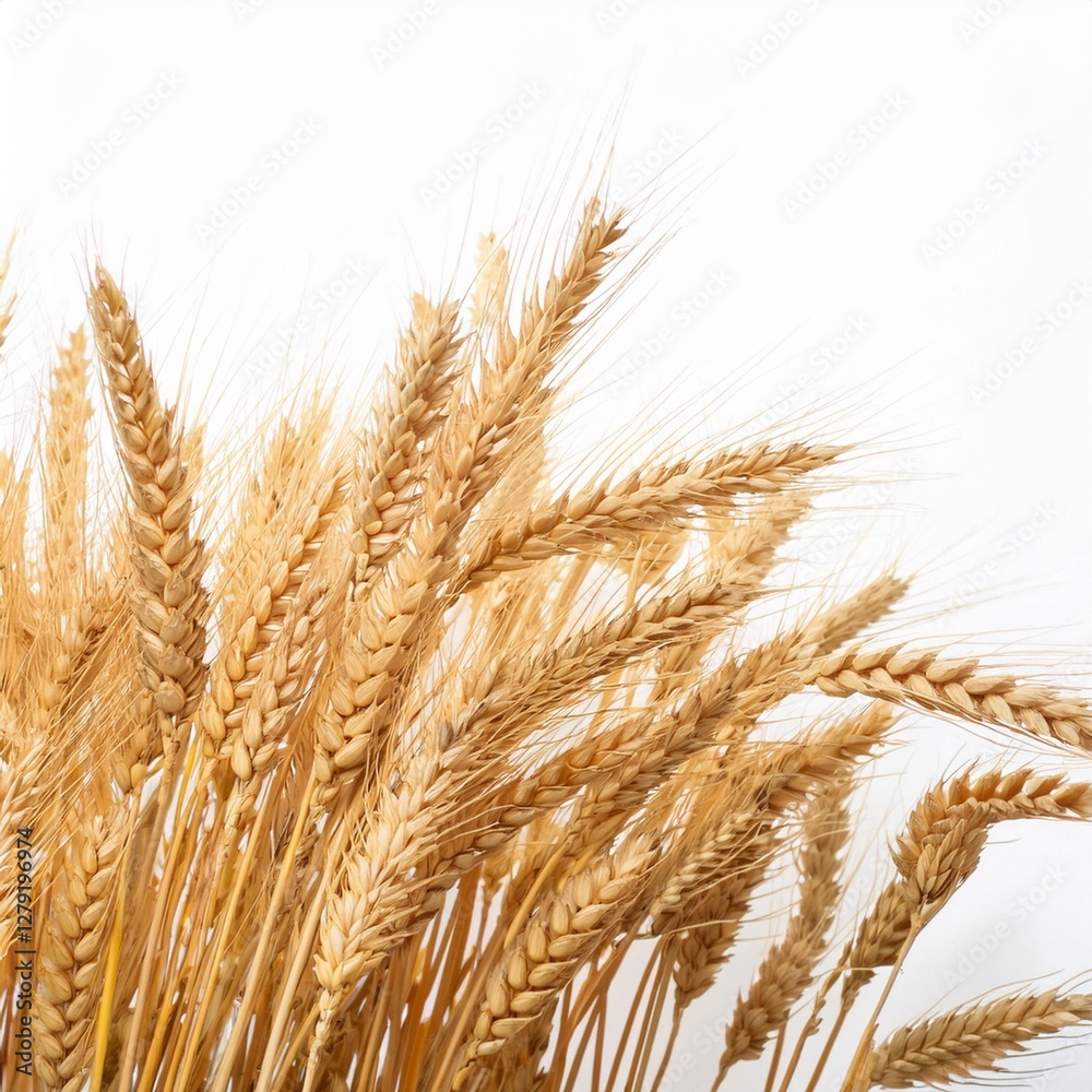 Golden Wheat Field Texture Isolated on White Background for Nature Theme Design Golden Wheat Field Texture Isolated on White Background for Nature Theme Design