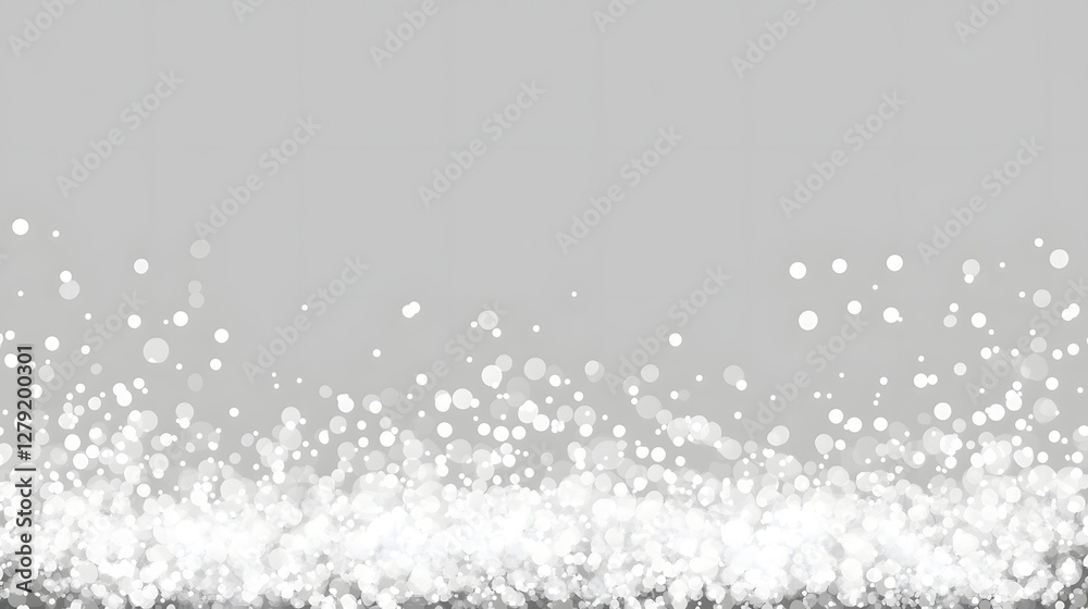 Light Gray Background with White Abstract Snowflakes Festive Winter Season Light Gray Background with White Abstract Snowflakes Festive Winter Season
