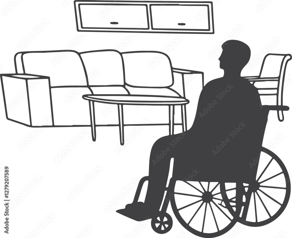 wheelchair with a wheelchair