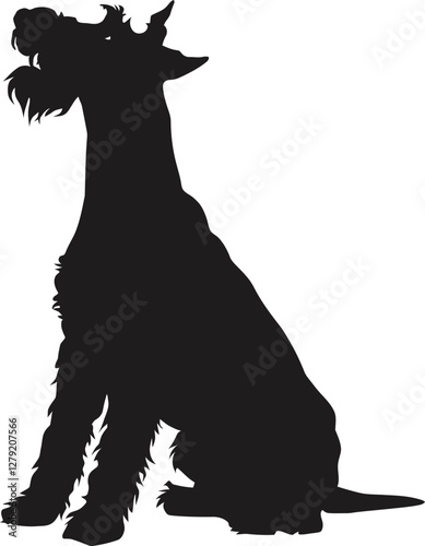 Airedale Terrier Dog, Silhouette