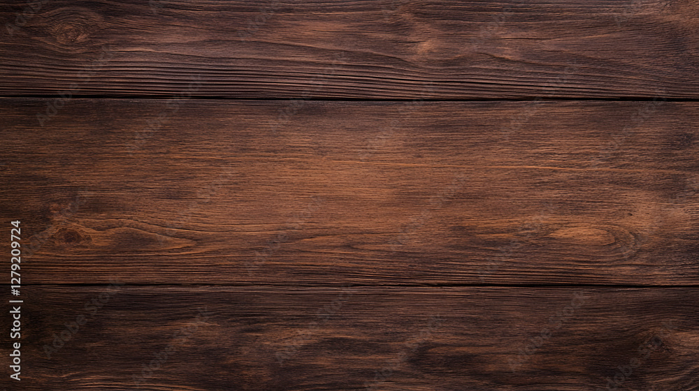 A Business Card Placed on a Dark Wood Table
