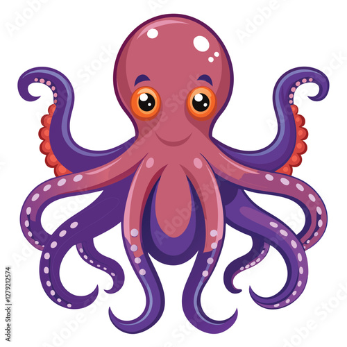 Octopus logo. Isolated octopus on white background