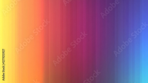 Vertical bands of blended colors in a rainbow of hues