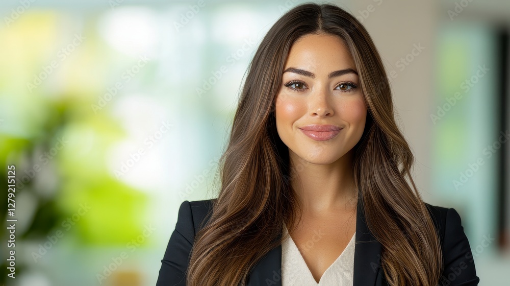 Confident Young Woman in Black Blazer Portrait Confident Young Woman in Black Blazer Portrait