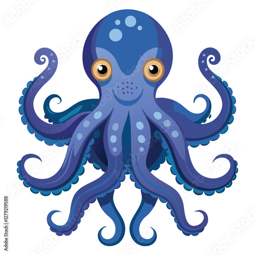 Octopus logo. Isolated octopus on white background