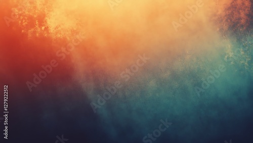 Abstract Color Blend Warm Orange and Soft Blue Hues Merging in a Textured Abstract Background Creating a Dreamy and Ethereal Visual Effect