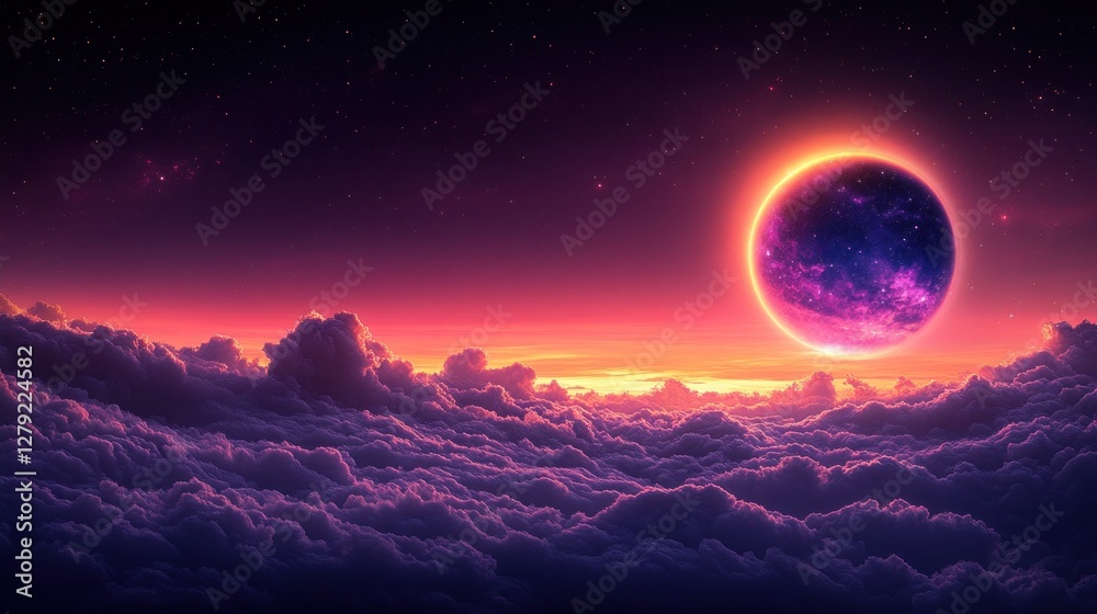 Cosmic Eclipse Above Cloudscape Cosmic Eclipse Above Cloudscape