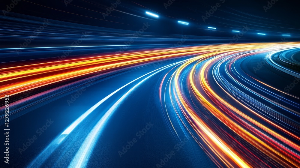 Digital Representation of a Wolf in a Futuristic Setting With Glowing Lines Creating a Sense of Motion and Energy Digital Representation of a Wolf in a Futuristic Setting With Glowing Lines Creating a Sense of Motion and Energy