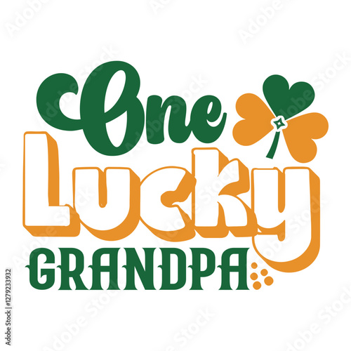 One lucky grandpa SVG Design
