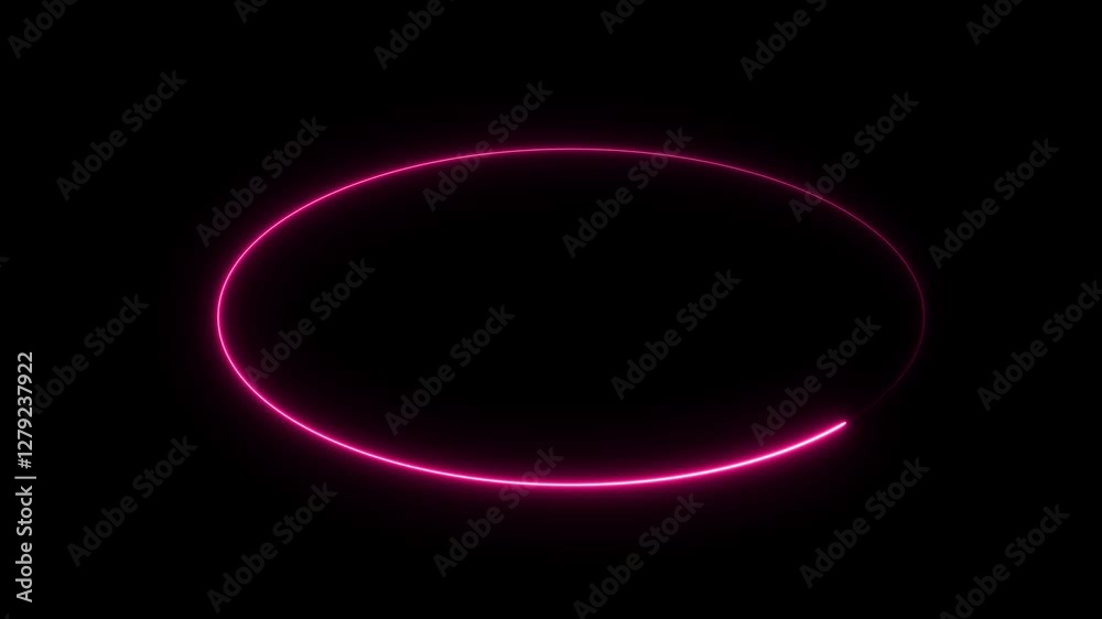 Neon circle rotating animation. Abstract round glowing colorful ring animation. Neon circle rotating animation. Abstract round glowing colorful ring animation.