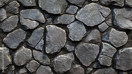 A close up photo depicting a textured stone wall surface