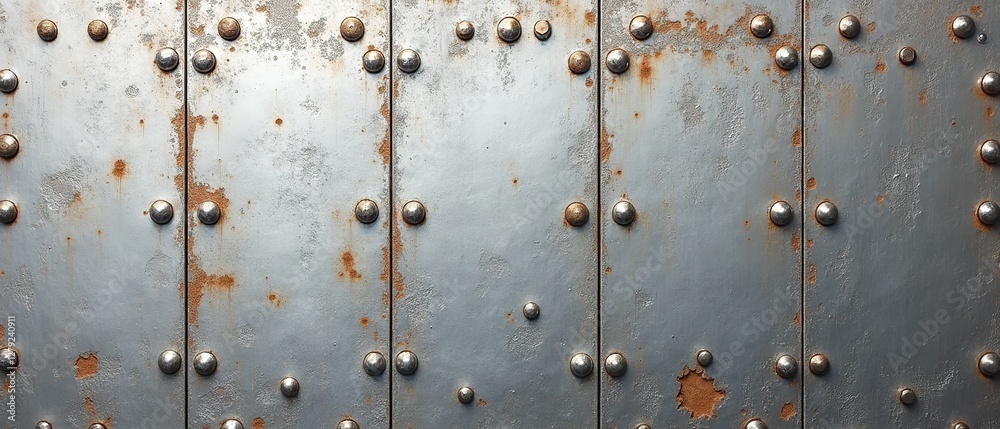 Fototapeta premium Industrial Metal Rivet Texture - High Resolution Photo