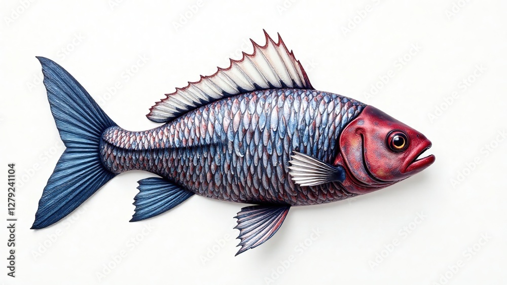 Fototapeta premium Intricate Fish Pattern Design - AI Art