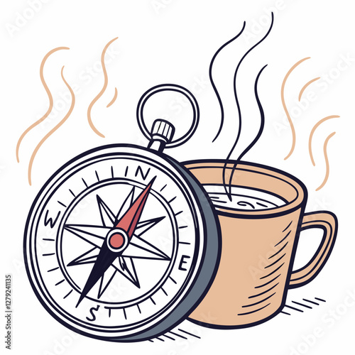 compass rose and compass