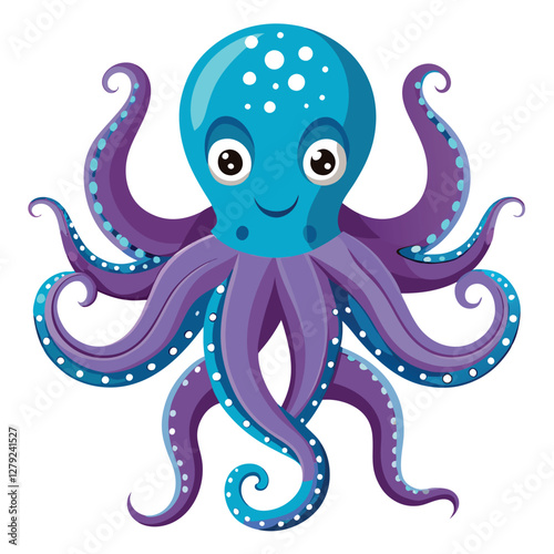 Octopus logo. Isolated octopus on white background