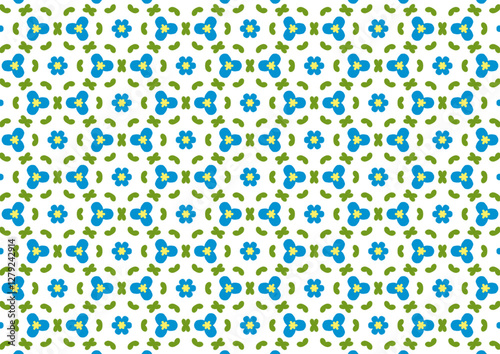 pattern with blue flowers