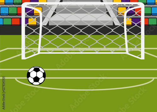 Football field background with objects that can be moved