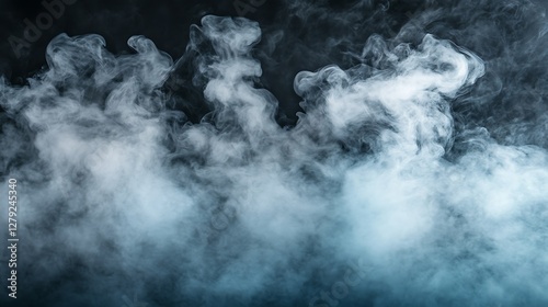 Abstract smoky clouds on dark background. Use for backdrop, atmosphere, or concept
