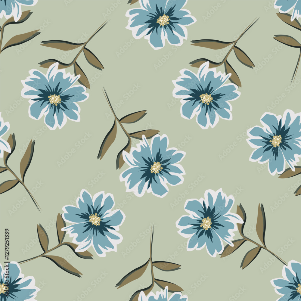 botanical floral vector seamless pattern with roses herbs and leaves big set background with flowers botanical floral vector seamless pattern with roses herbs and leaves big set background with flowers