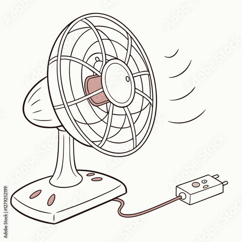 electric fan isolated on white