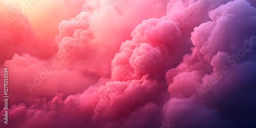 Colorful Pink Clouds Sky Background photo