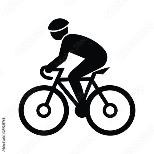 cyclist silhouette vector