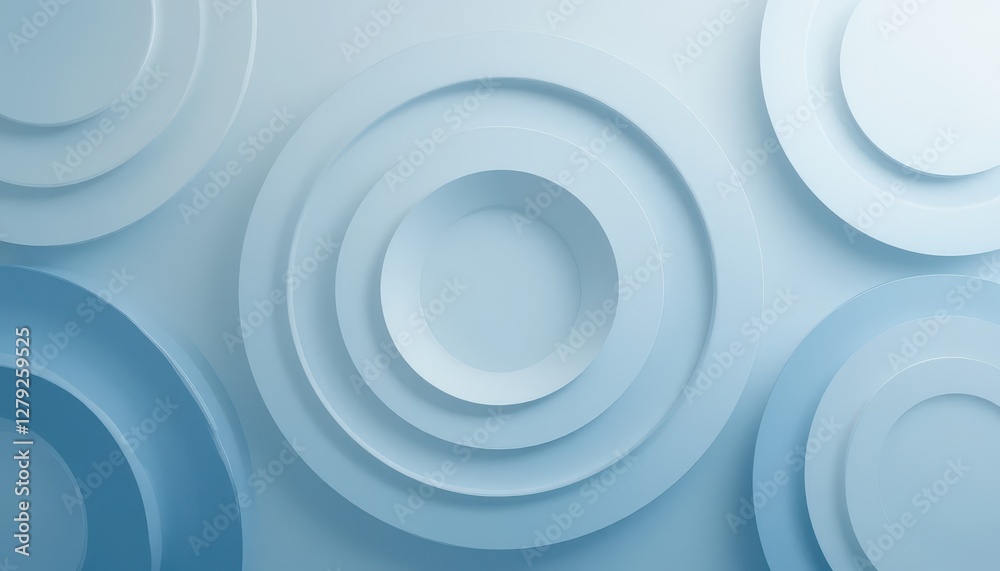 Abstract Blue Circular Patterns on Gradient Background for Design Abstract Blue Circular Patterns on Gradient Background for Design