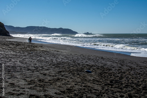 Coast of the Pacific Ocean, California in the USA.