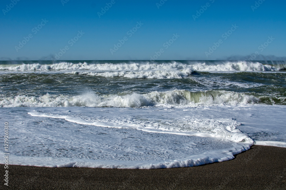 Coast of the Pacific Ocean, California in the USA.