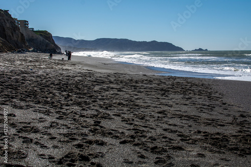 Obraz na płótnie Coast of the Pacific Ocean, California in the USA. w salonie