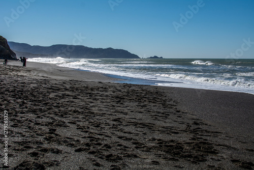 Obraz na płótnie Coast of the Pacific Ocean, California in the USA. w salonie