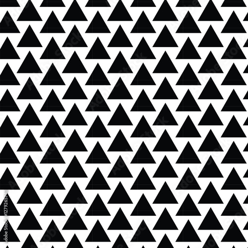 Black and white simple triangle seamless pattern.