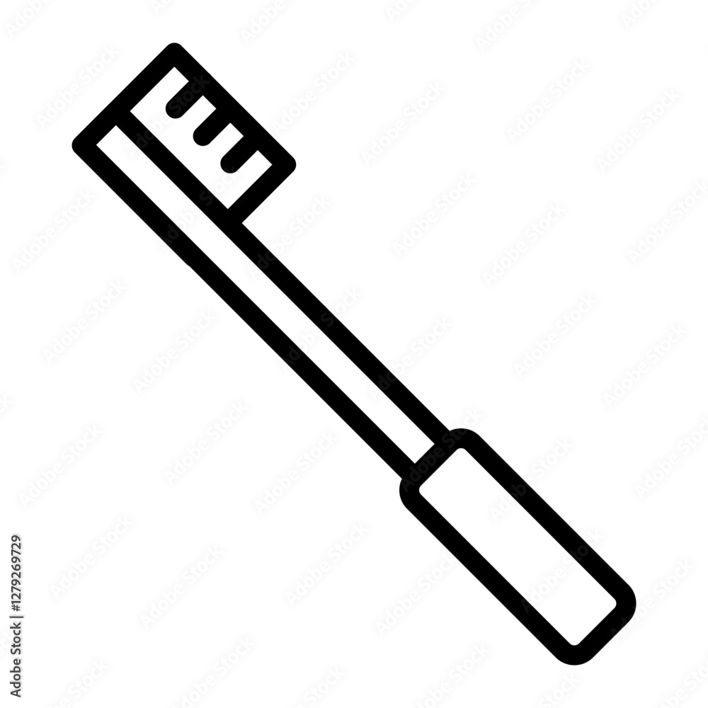 Toothbrush Vector Line Icon Design Toothbrush Vector Line Icon Design