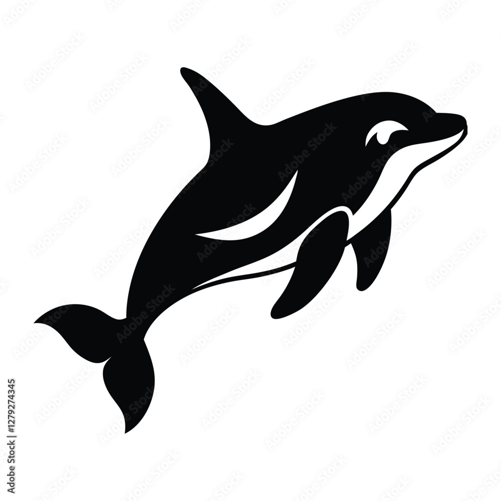 Fototapeta premium vector illustration of a dolphin