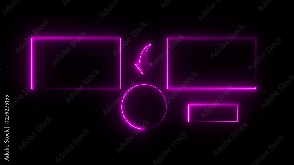  Subscribe button and outro for gaming and video channels Youtube End screen animation. neon glowing end screen
