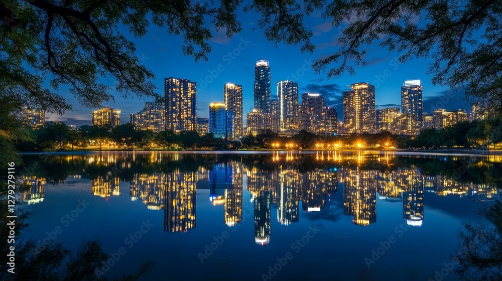 Obraz premium modern, skyline, city, architecture