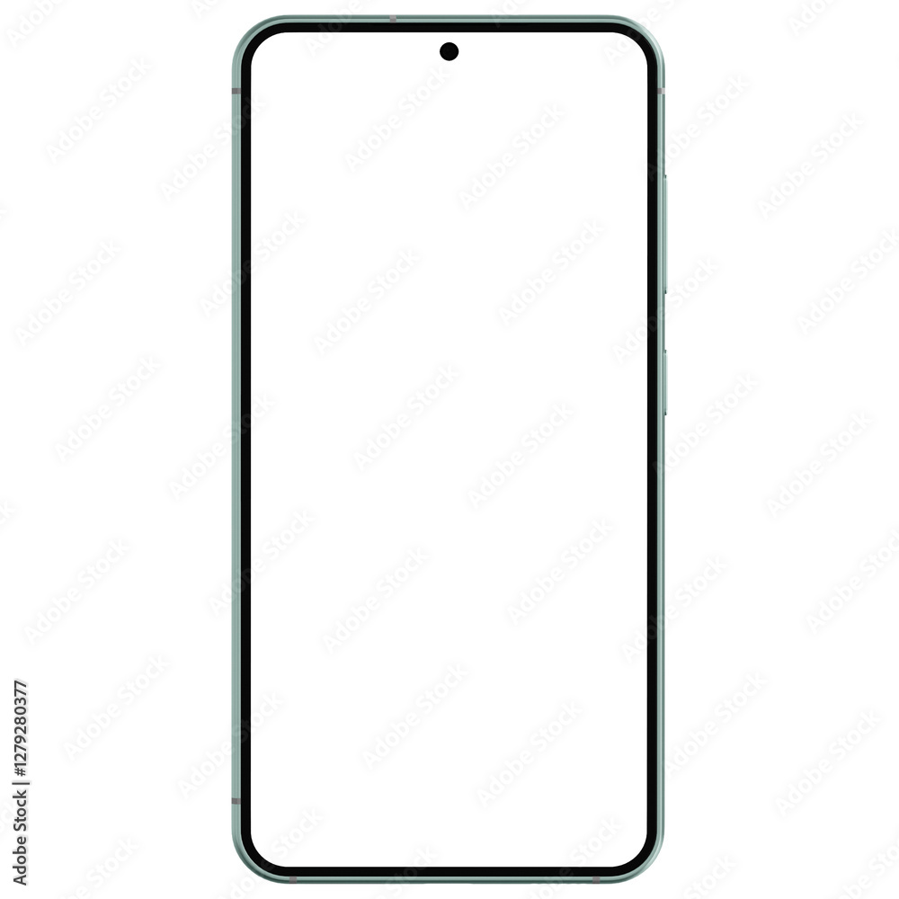 Photo of smartphone similar to android device without background and screen. Frame only. Green color. Template for mockup Photo of smartphone similar to android device without background and screen. Frame only. Green color. Template for mockup
