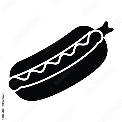 hot dog vector illustration isolated on a white background