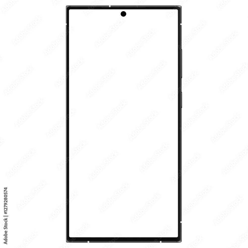 Photo of smartphone similar to android device without background and screen. Frame only. Black color. Template for mockup Photo of smartphone similar to android device without background and screen. Frame only. Black color. Template for mockup
