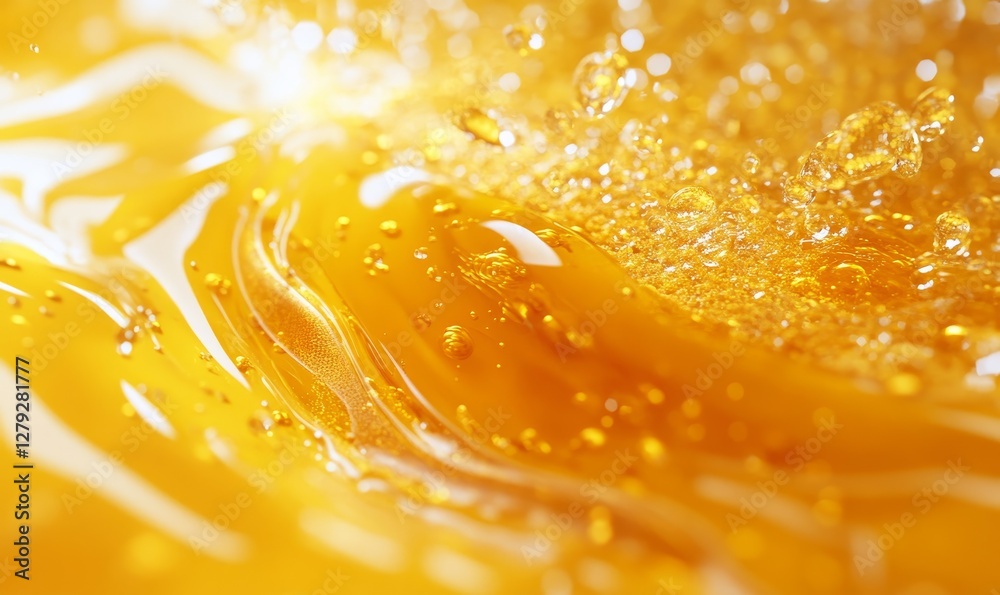 Macro Close-Up of Sticky Honeycomb Capturing the Viscosity and Detailed Texture of Adhesive Golden Liquid in Highly Detailed Photography Macro Close-Up of Sticky Honeycomb Capturing the Viscosity and Detailed Texture of Adhesive Golden Liquid in Highly Detailed Photography
